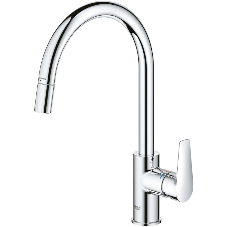 Grohe Start Edge kjøkkenarmatur, uttrekkbar tut, krom