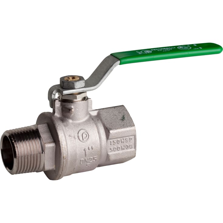 Kuleventil, langt grep 1/2" m/Nippel