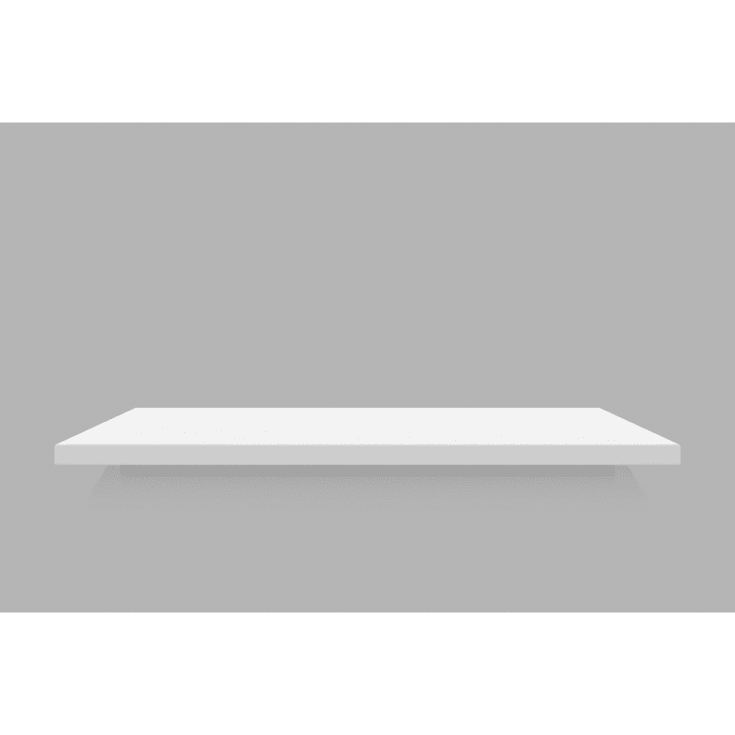 Linn Bad benkeplate, 120x46 cm, matt hvit
