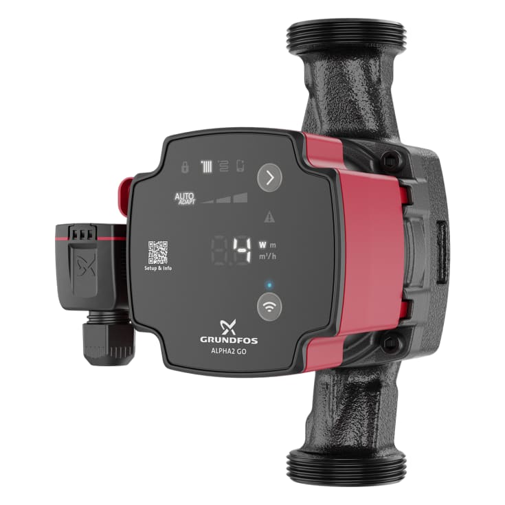 Grundfos Alpha2 25-75 GO cirkulationspump 180 mm, värme