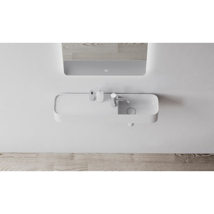 Copenhagen Bath Yuno LR servant, 80x20 cm, venstre, hvit