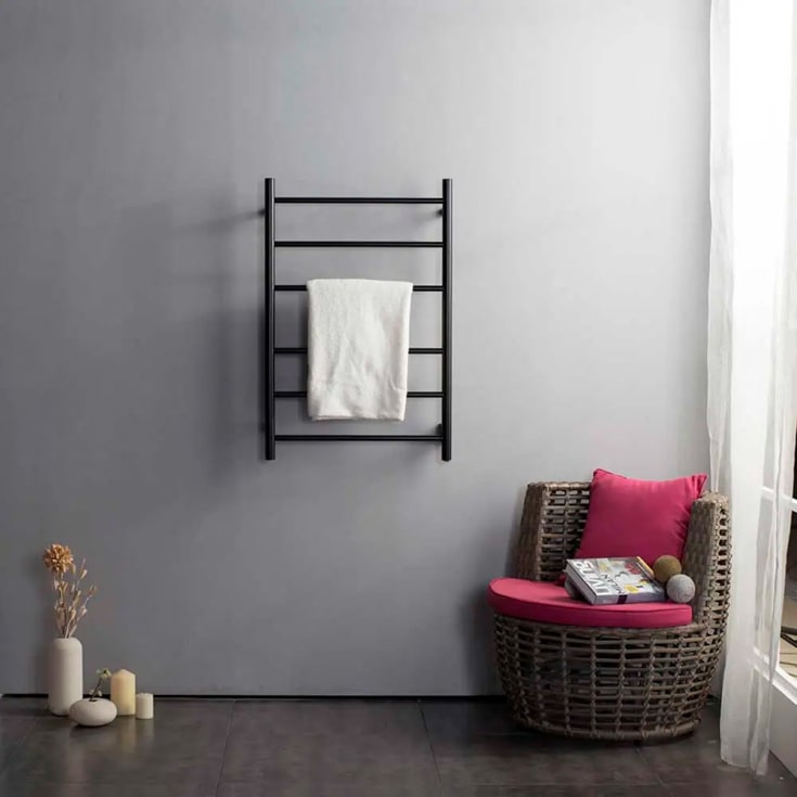 Bathlife Fas håndkletørker, el, 60x90 cm, sort