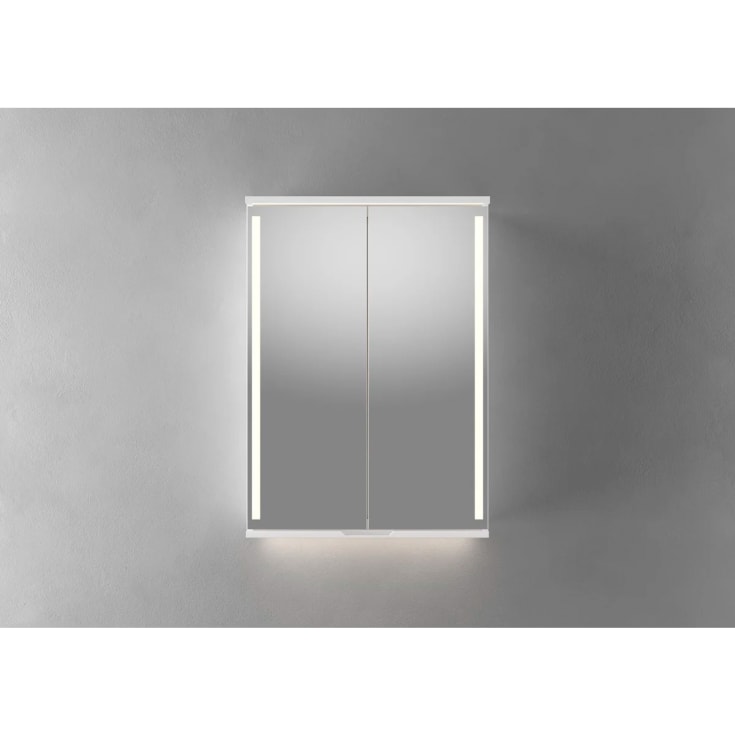 Linn Bad Sogn speilskap, 60x84 cm, matt hvit