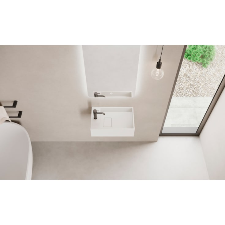 Copenhagen Bath Nordland servant, 50x30 cm, venstre, hvit