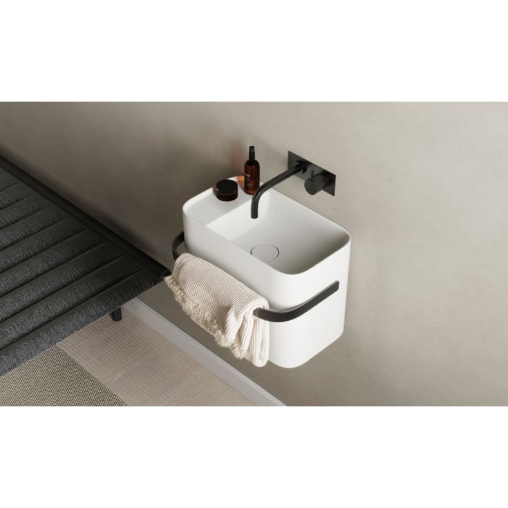 Copenhagen Bath Yuno Rail servant, 41x24 cm, venstre, hvit