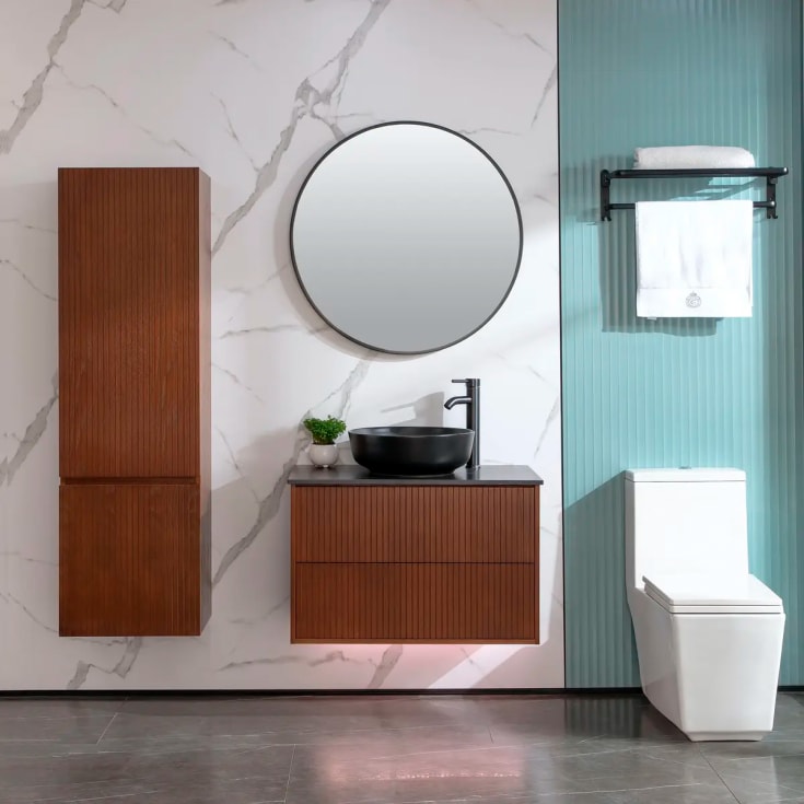 Bathlife Förtjust sideskap, 45x150 cm, brun eik