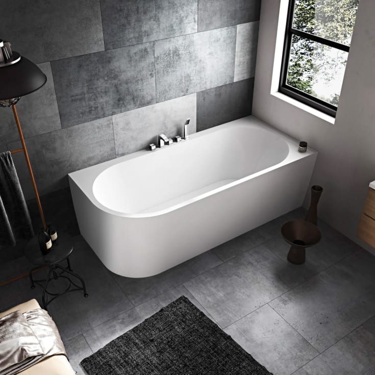 Bathlife Själsro badekar, 180x82 cm, hvit