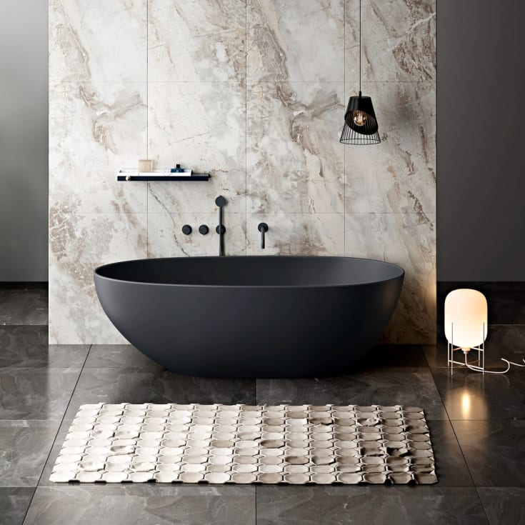 Bathlife Badekar Klok C912, 180x84, matt sort