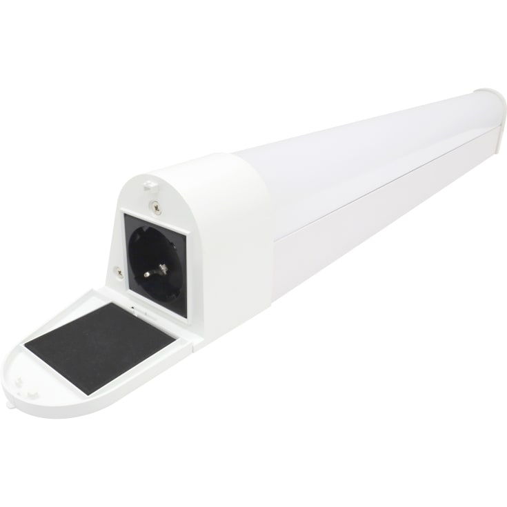 Nordtronic Bianka speillampe, strømuttag