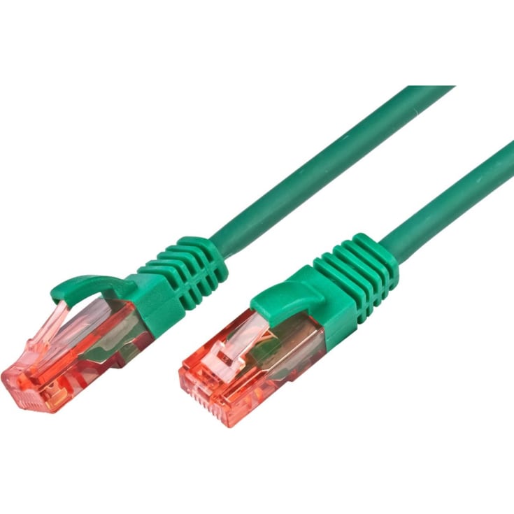 10 stk Patchkabel U/UTP Kat.6 0,25M LSZH grønn