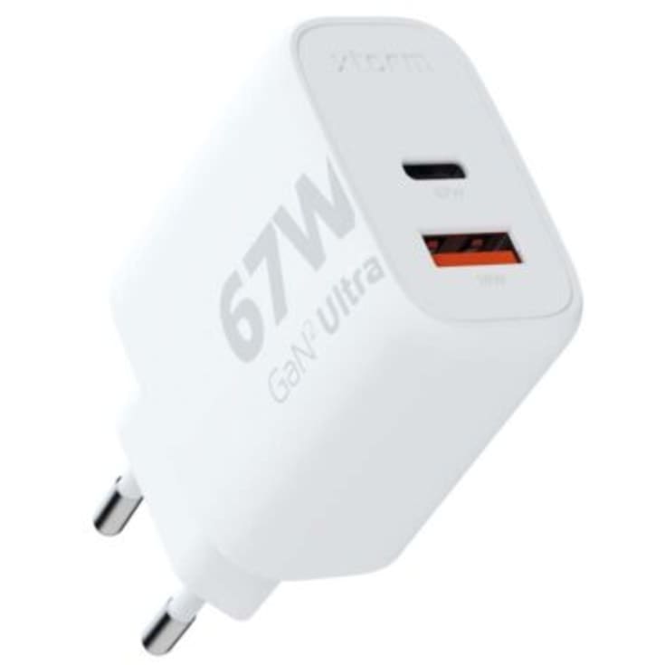 67W GaN2 Ultra Home Charger USB-C PD/USB-A hvit