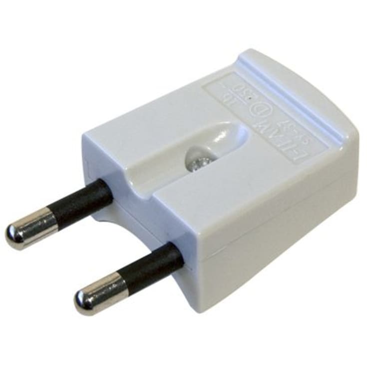 10 stk Flatplugg uten jord 16A 230V IP20 forsterket grå