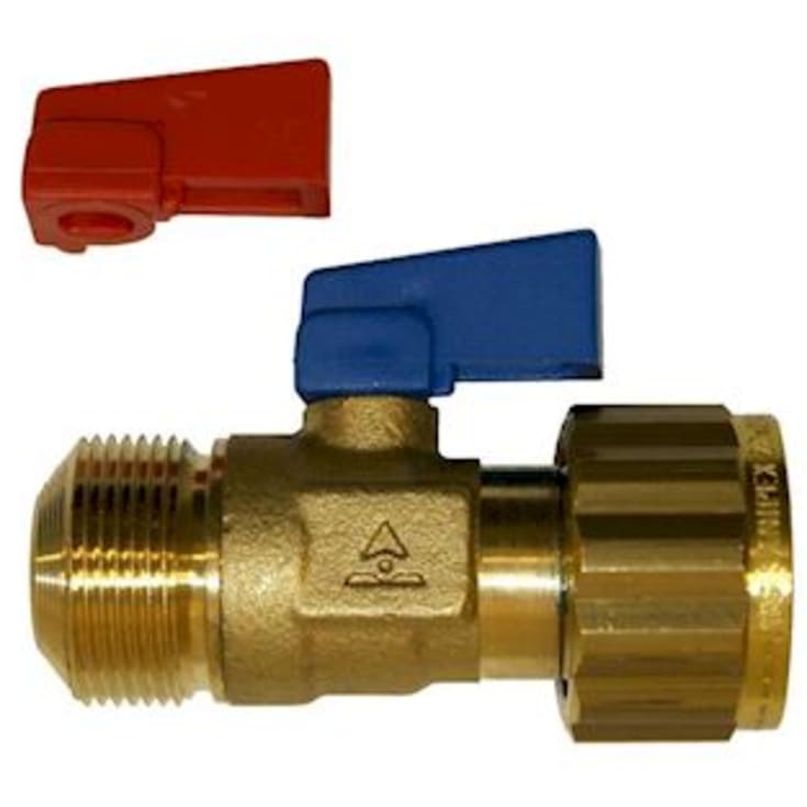 Sanipex ventil, til fordeler, med grep, 20 mm