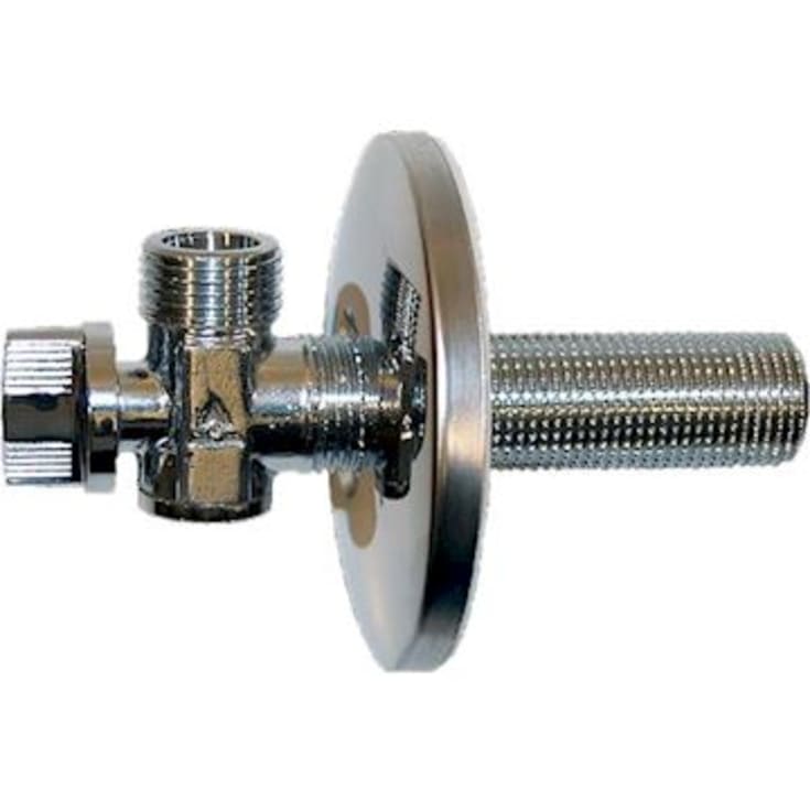 Sanipex vinkelventil, med avstengning, 1/2" x 3/8"