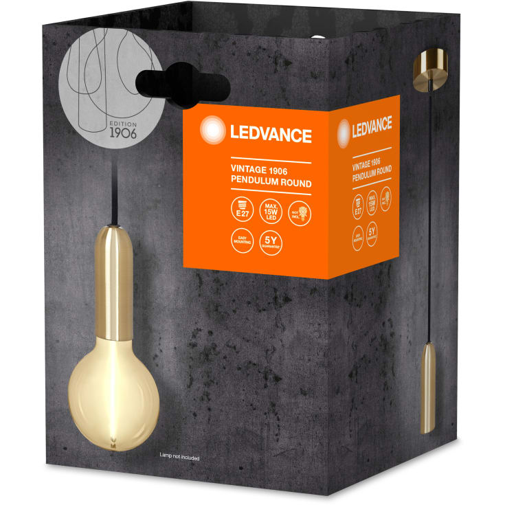 Ledvance Vintage 1906 Round pendeloppheng, gull