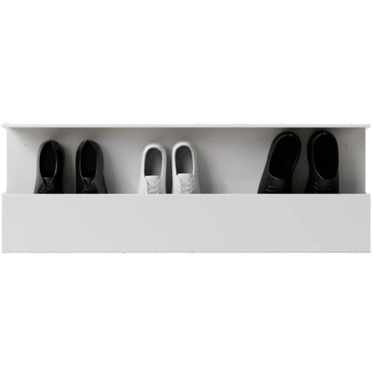 Nichba Shoe Box skohylla, 100 cm, vit