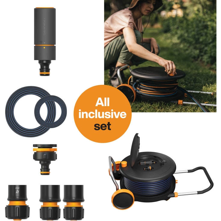 Fiskars Compact L trädgårdsslangvagn, 30 meter