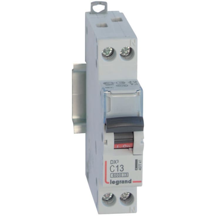 Automatsikring DX3 C 13A 1P+N, 1M, 6/10kA