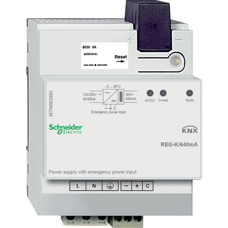 KNX SPENNING DIN 640MA/NØDINNGANG