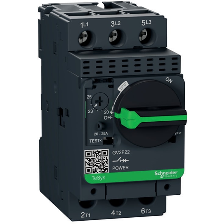 Manuelt motorvern GV2P22 20–25A