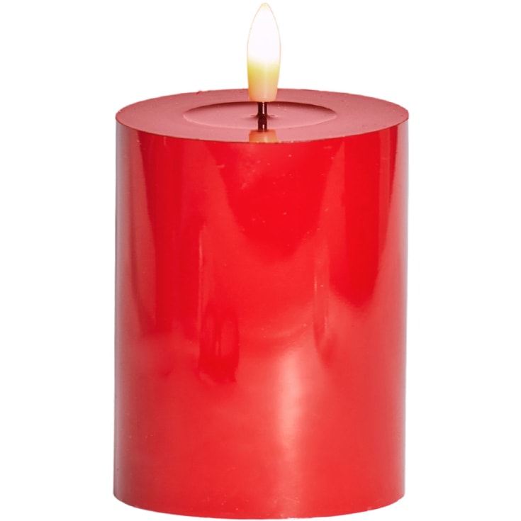 Sirius Sille LED blokklys, batteri, rød, H10 cm