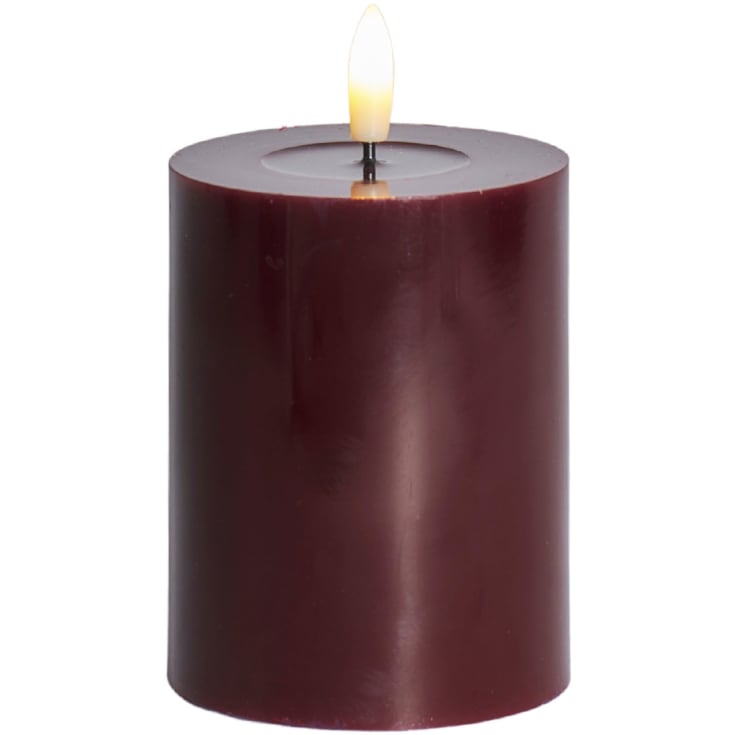 Sirius Sille LED blokklys, batteri, bordeaux, H10 cm