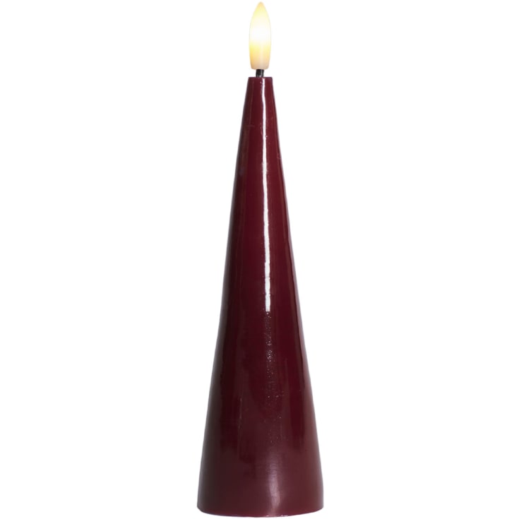 Sirius Sille kjegle LED blokklys, batteri, bordeaux, H17 cm