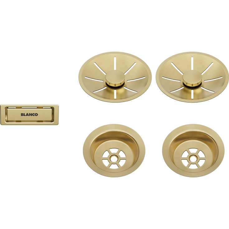 Blanco InFino korgventilsset, manuell, Ø82 mm, guld, 2 st.