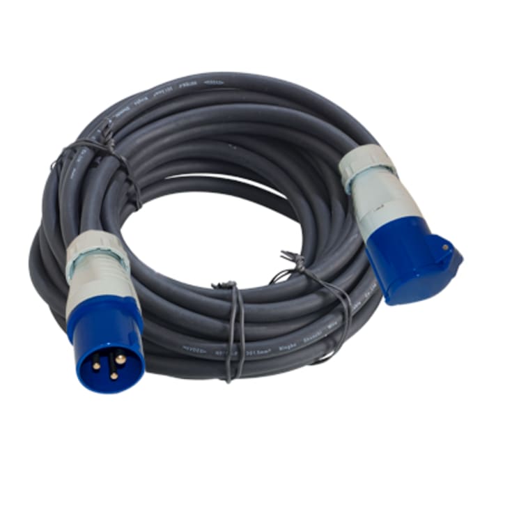 4 stk Kabelsett med CEE-plugg 16A 3G1.5 10M