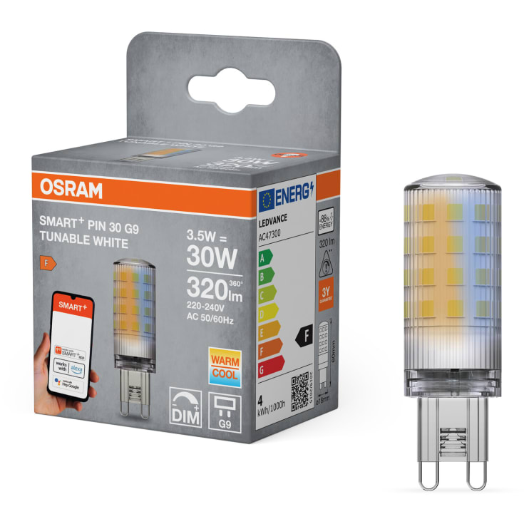 Ledvance Smart+ Wifi G9 stiftpære, 2700K-6500K, 3,5W