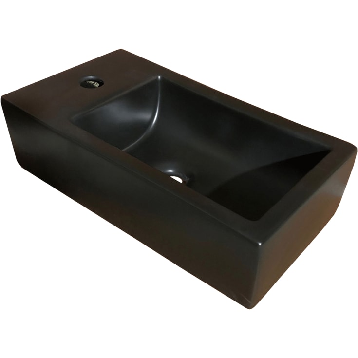 Lavabo Gino servant, 46x25 cm, matt sort