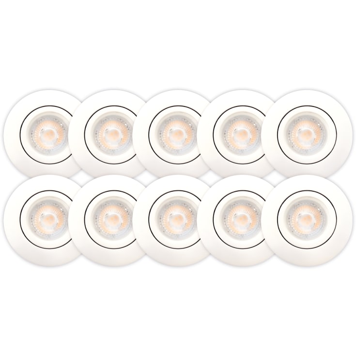 Scan Products Luna Quick Install 2.0 downlight, 3000K, matt hvit, 10 stk
