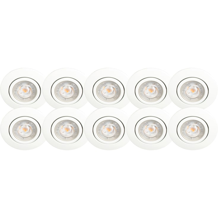 Scan Products Luna Quick Install downlight, 4000K, 10 stk, matt hvit