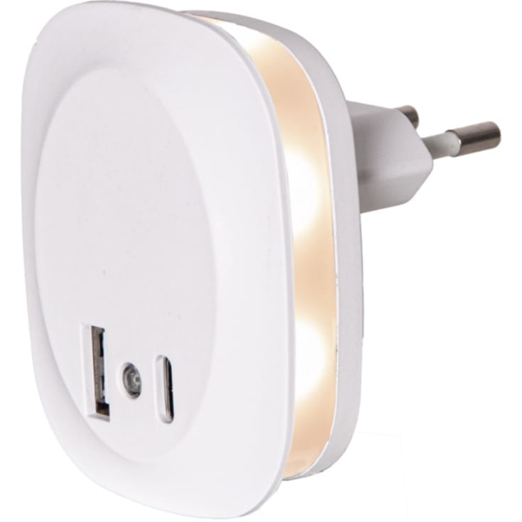 Star Trading nattlampe med sensor & USB A & C