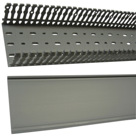24 meter Ledningskanal 100x60 Opslidset Grå RAL7030