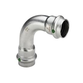 Viega Sanpress Inox bøjning, 90°, brugsvand, varme, muffe/muffe, 42 mm