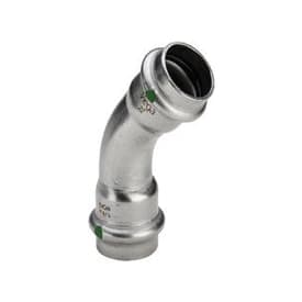 42 mm Bøjning Sanpress Inox 45° muffe/muffe