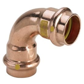 Viega Profipress bøjning, 90°, gas, muffe/muffe, 18 mm