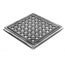 H.F. Hansen avløpsrist, rist og ramme, 136x136 mm, rustfritt stål