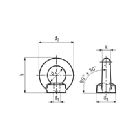 5 stk M24 RINGMØTRIK FZB DIN 582