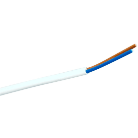 Rund plastkabel PKL 2x0,75 mm², svart, 5 meter