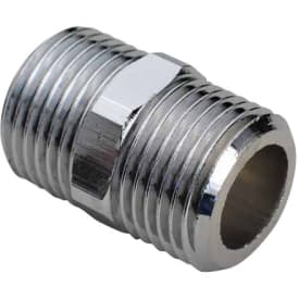 Mässing sexkantsnippel, krom, 1/2"