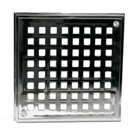 Purus MaxiFlex afløbsrist, rist og ramme, plast, 168x168 mm, krom