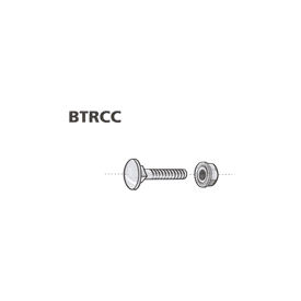 100 stk Brettbolt BTRCC M6 x 20 mm, ZnL, med mutter (M620-D) (100)