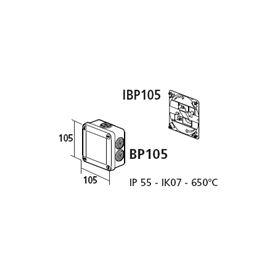 Boksbrakett for IBP 105 x 105