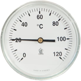 Skivertermometer 1/2" x 50 mm Ø83 mm 120°