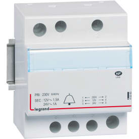 Ringetrafo 24V/12V AC 24-18VA 4 modul