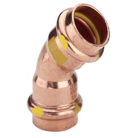 18 mm Bend 45° Gassuttak/stikkontakt Profipress