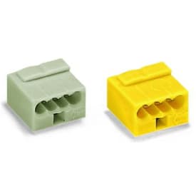 100 stk MICRO SAMLEMUFFE LGRÅ 4 LEDER