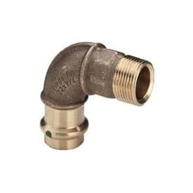 Viega Sanipress bøjning, 90°, brugsvand, varme, muffe/nippel, 22 mm